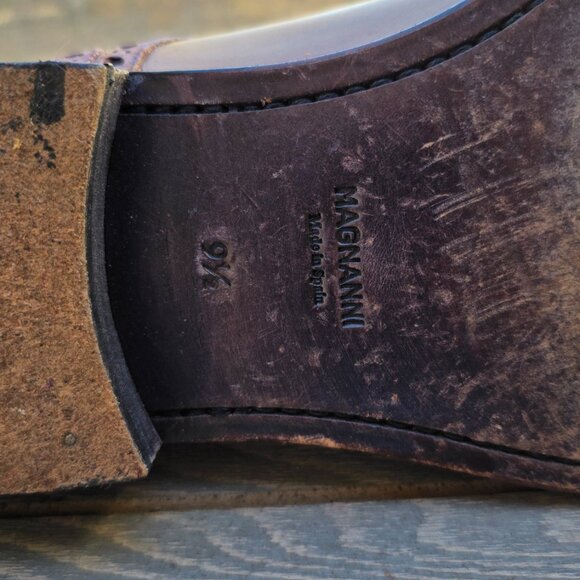 Magnanni 9.5-M Tan  Monk Strap Mens Dress Shoes - Picture 10 of 14